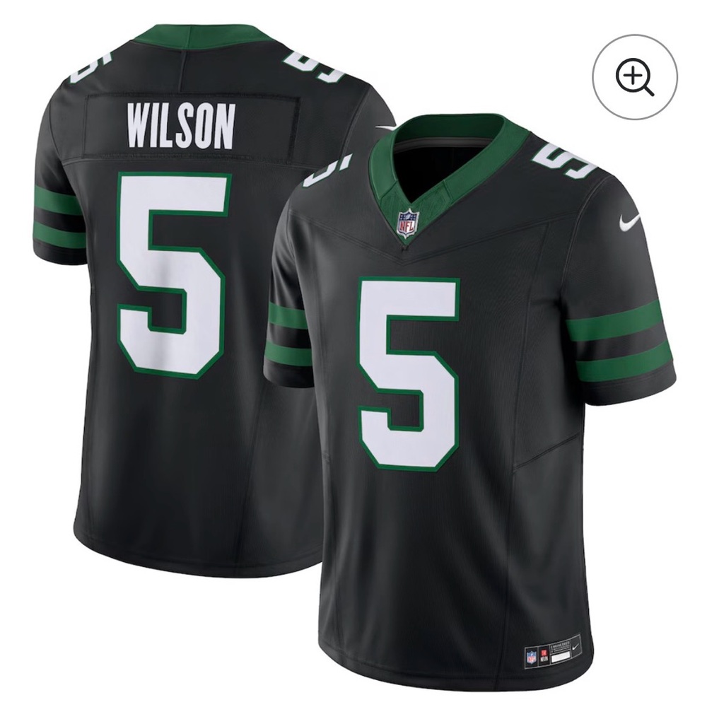 Nike Men's Black and Green Football Jersey